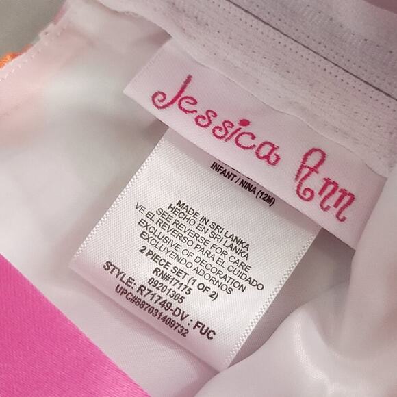 Jessica Ann Infant Semi Formal Floral Dress with Diaper Cover - Picture 7 of 9